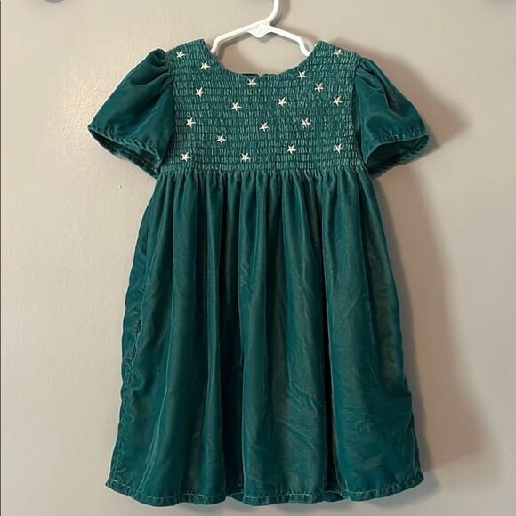 Mini Boden Velvet Dress Stars Pockets Size 4-5 Years - Picture 1 of 11